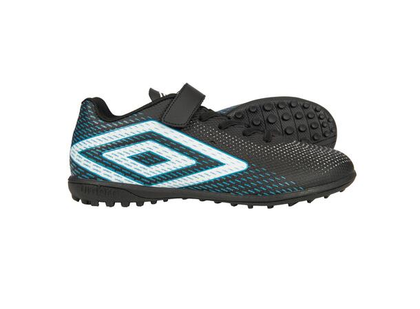 UMBRO Aurora II Lo TF VE Jr Sort 28,5 Fotballsko til junior med velcro 