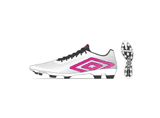 UMBRO Aurora II Lo HGR Jr Hvit 37,5 Fotballsko til gress og kunstgress 
