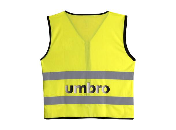 UMBRO Crew Vest Neongul L/XL Vest med glidelås og refleks 