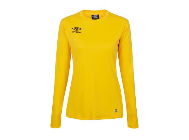 UMBRO Liga LS Jersey W Gul 38 Flott langermet spillertrøye til dame 