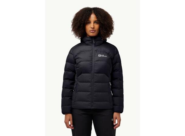 JW Ather Down Hoody W Rds Sort M Jack Wolfskin Dunjakke til dame 