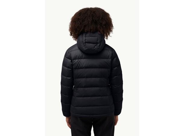 JW Ather Down Hoody W Rds Sort M Jack Wolfskin Dunjakke til dame 