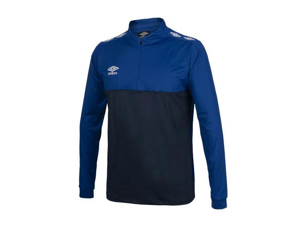 UMBRO UX Pro Half Zip Jr Blå/Hvit 152 Treningsgenser med glidelås til junior 