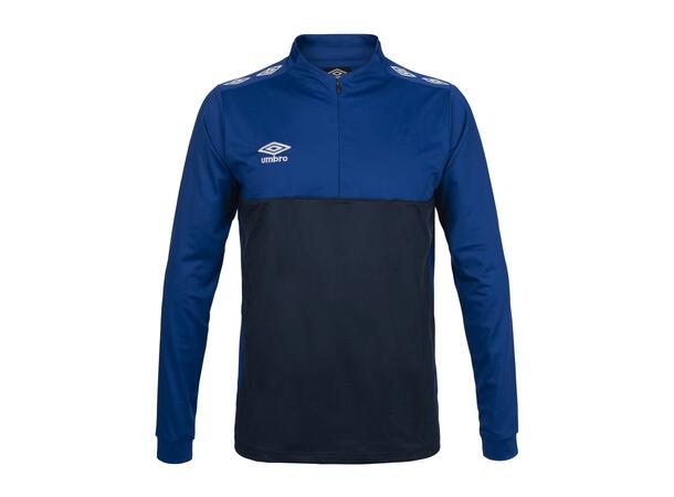 UMBRO UX Pro Half Zip Jr Blå/Hvit 152 Treningsgenser med glidelås til junior 