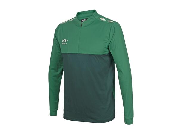 UMBRO UX Pro Half Zip Jr Grønn/Hvit 164 Treningsgenser med glidelås til junior 
