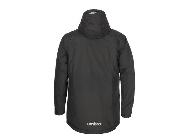 UMBRO UX Pro Team Jacket Jr Sort 140 Funksjonell lang vattert klubbjakke 