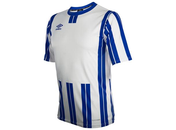 UMBRO Inter Strip Jsy SS Hvit/Blå S Stripet teknisk spillertrøye 