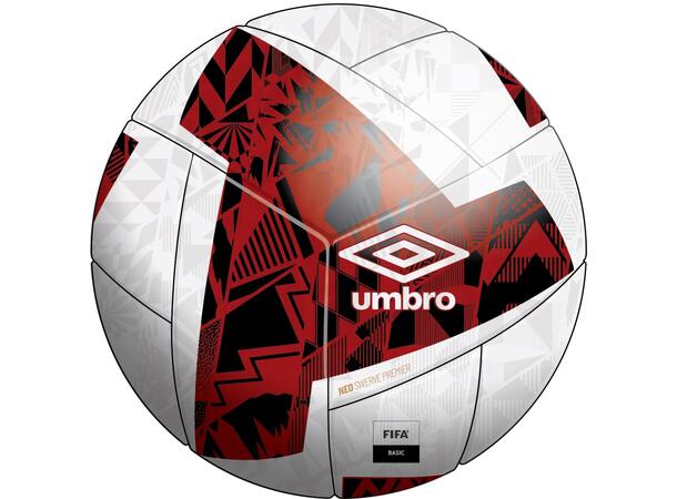 UMBRO Neo Swerve Premier FB Hvit/Rød 5 Kamp og treningsball 25 