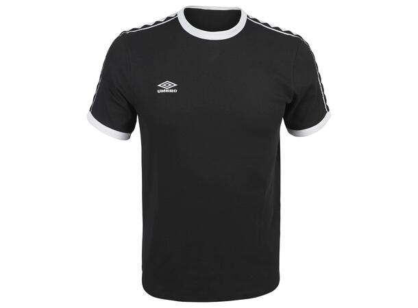 UMBRO Taped Ringer Tee Sort XS T-skjorte i bomull 