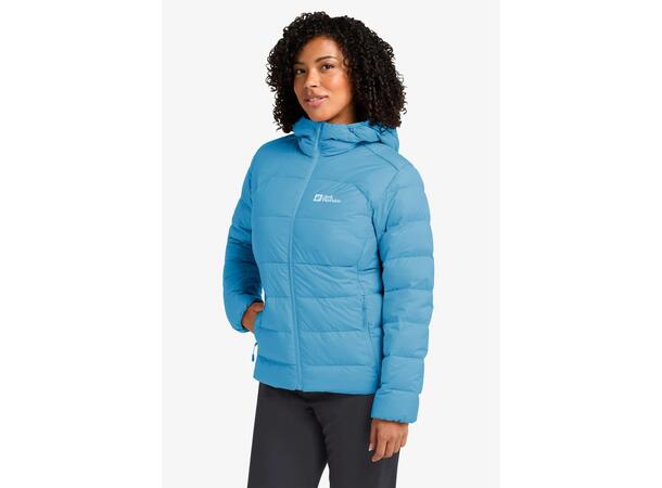 JW Ather Down Hoody W Rds Lys blå M Jack Wolfskin Dunjakke til dame 