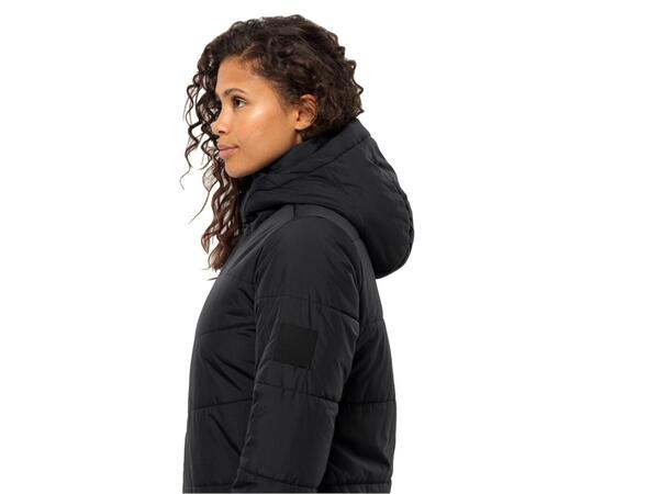 JW Deutzer Coat W Sort M Jack Wolfskin Varm Lang Dame Parkas 