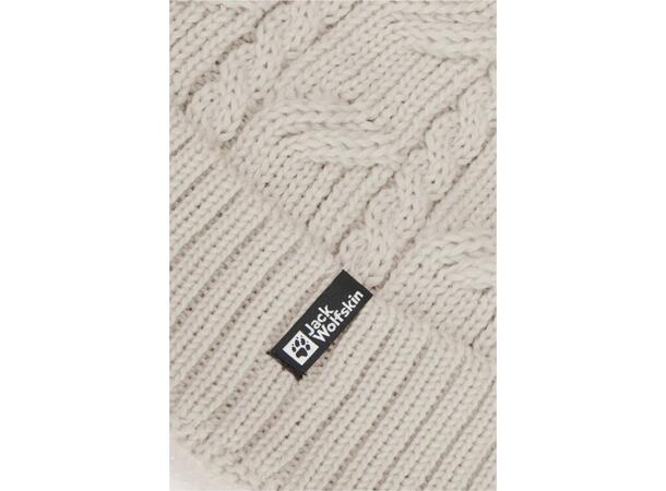 JW Pompom Beanie Beige OS Jack Wolfskin vindtett strikkelue 