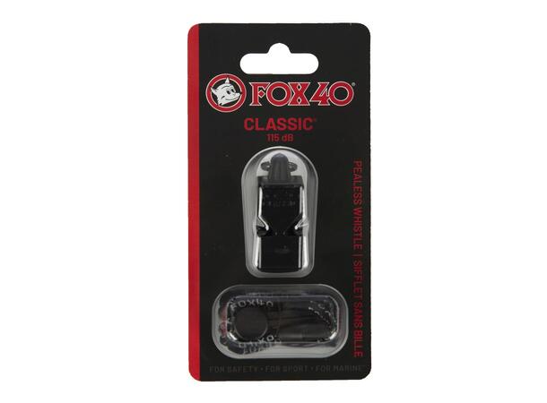 ST FOX40 Classic Whistle Sort OS Dommerfløyte med snor 