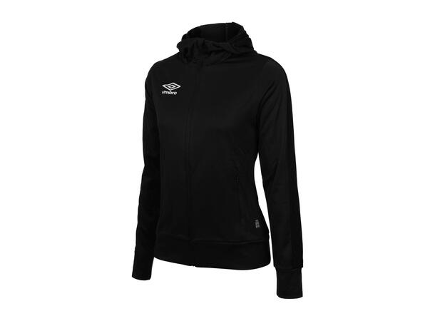 UMBRO Flex Full Zip Hood W Sort 40 Jakke med hette i resirkulert polyester 