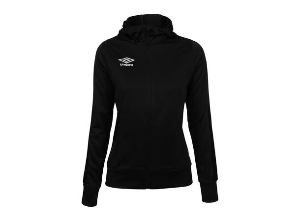 UMBRO Flex Full Zip Hood W Sort 40 Jakke med hette i resirkulert polyester 