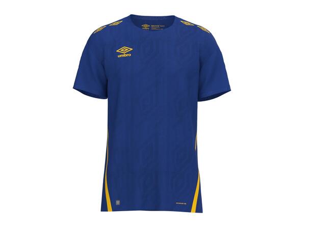 UMBRO UX Pro SS Jsy Jr Blå/Gul 152 Flott kortermet spillertrøye junior 