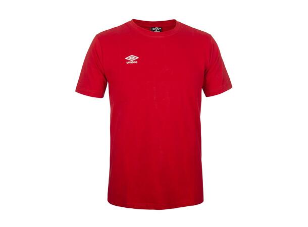 UMBRO Basic Tee Rød S Rundhalset t-skjorte i bomull 