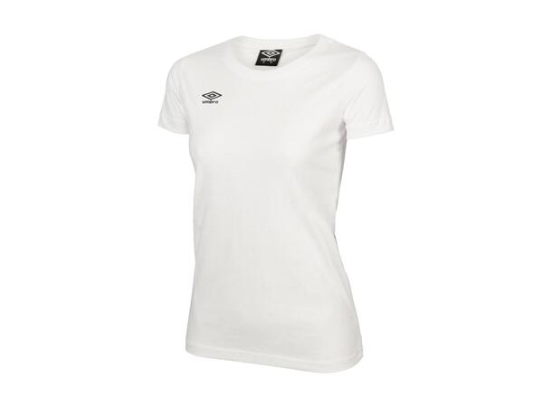 UMBRO Basic Tee W Hvit 42 Rundhalse t-skjorte i bomull 