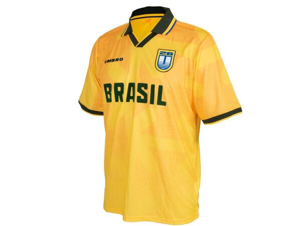 UMBRO Brazil Jersey Gul M Retro fotballskjorte 