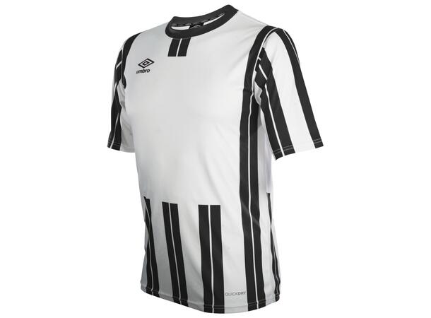 UMBRO Inter Strip Jsy SS Hvit/Sort L Stripet teknisk spillertrøye 