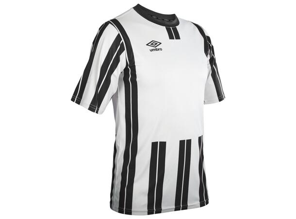 UMBRO Inter Strip Jsy SS Hvit/Sort L Stripet teknisk spillertrøye 