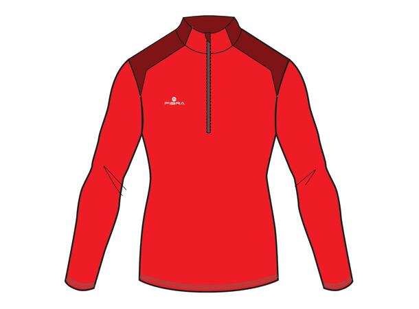 FIBRA Halfzip Rød L Treningsgenser 