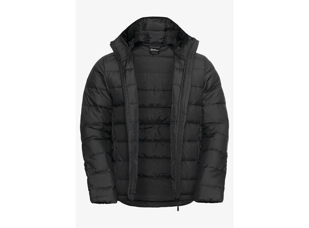 JW Ather Down Hoody M Rds Sort L Jack Wolfskin Lett dunjakke med hette 