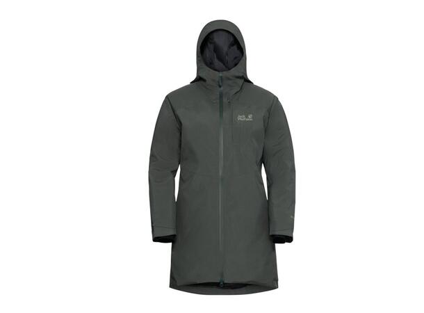 JW Icecape 2L Down Ins Jkt W Grønn M Jack Wolfskin Lang Dunisolert Jakke dame 