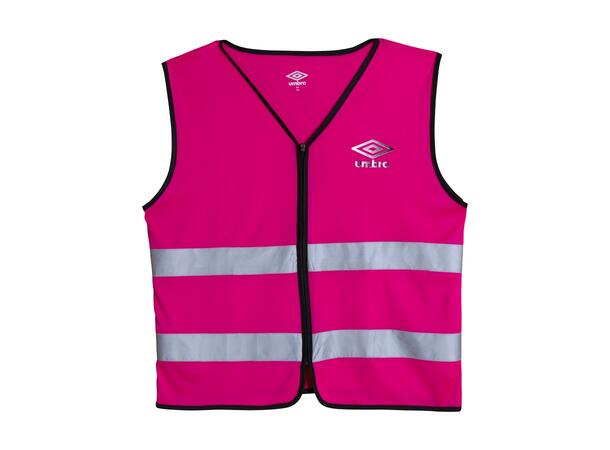 UMBRO Crew Vest Rosa L/XL Vest med glidelås og refleks 