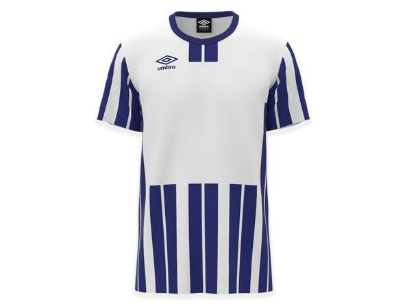 UMBRO Inter Strip Jsy SS Hvit/Blå M Stripet teknisk spillertrøye 