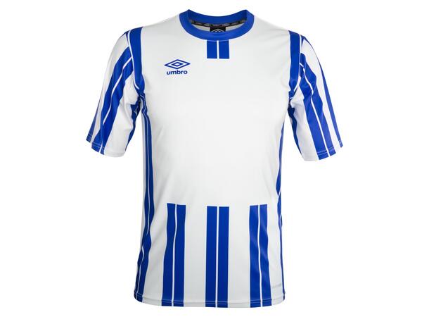 UMBRO Inter Strip Jsy SS Hvit/Blå M Stripet teknisk spillertrøye 