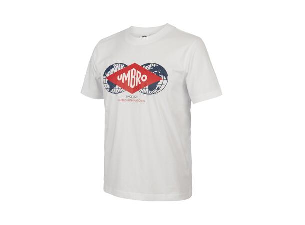 UMBRO International Tee Hvit XL Fritids T-skjorter i 100% BCI Bomull 