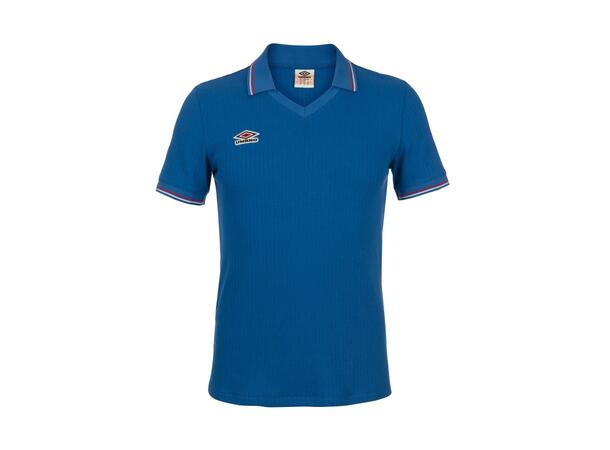 UMBRO Rib Tennis Tee Blå L Fritids T-skjorter med krave i Modal 