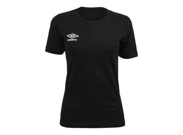 UMBRO Basic Tee W Sort 38 Rundhalse t-skjorte i bomull 