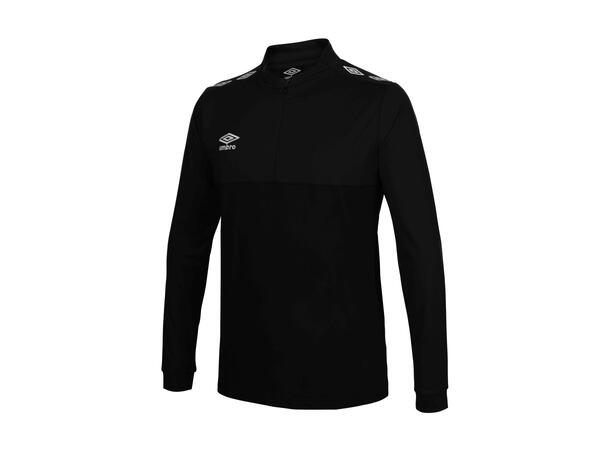 UMBRO UX Pro Half Zip Jr Sort/Hvit 152 Treningsgenser med glidelås til junior 