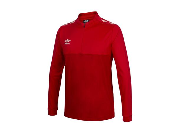 UMBRO UX Pro Half Zip Rød/Hvit M Treningsgenser med glidelås 