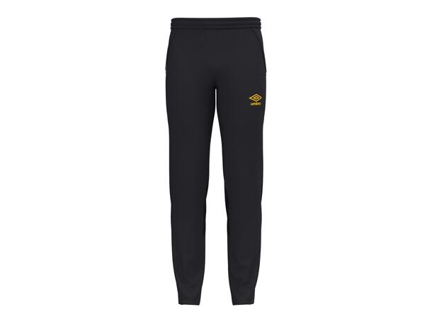 UMBRO UX Pro Slim Pant Sort/Gul L Treningsbukse i smal passform 