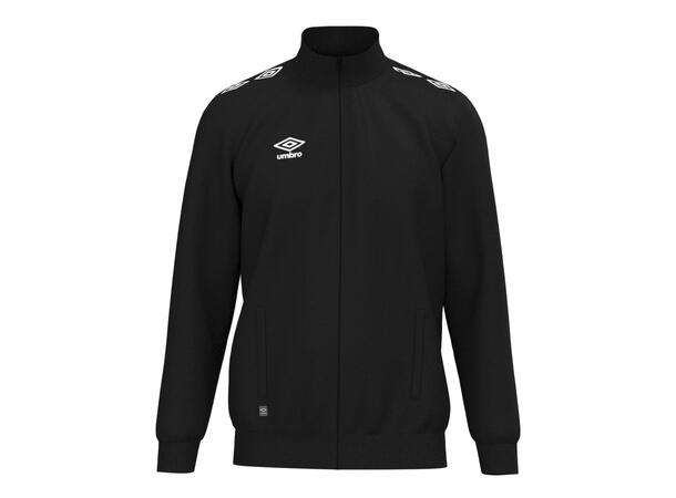 UMBRO UX Pro Track Jacket Jr Sort 152 Polyesterjakke med tøffe detaljer Junior 