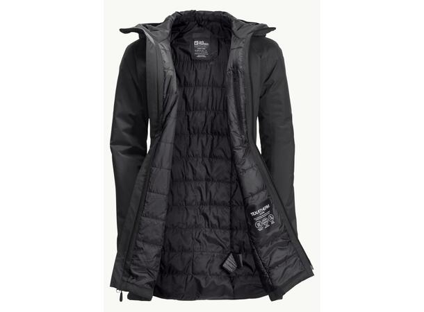 JW Heidelstein Ins Jkt W Sort M Jack Wolfskin Skalljakke til dame 