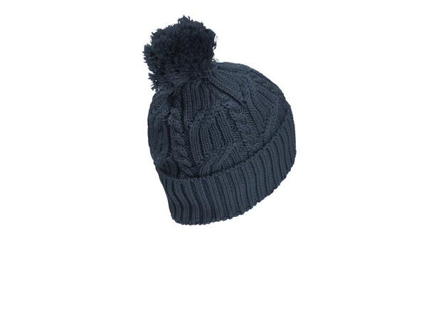JW Pompom Beanie Marine OS Jack Wolfskin vindtett strikkelue 
