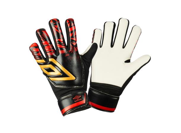 UMBRO Neo Club Glove Jr Sort/Gull 5 Keeperhanske til junior 