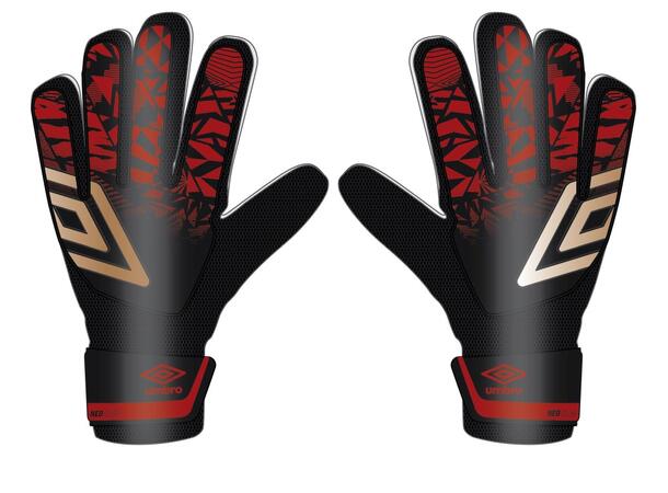 UMBRO Neo Club Glove Jr Sort/Gull 5 Keeperhanske til junior 