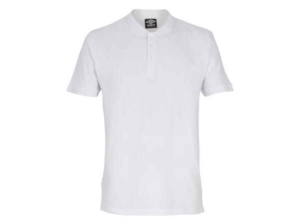 UMBRO Core Polo Hvit XL Klassisk pikétrøye i bomull 
