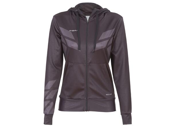 FIBRA Sync Hood Zip W Sort XS Hettejakke med børstet innside 
