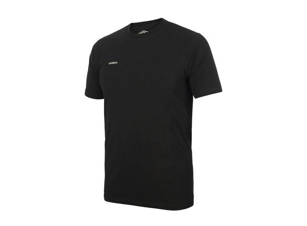 UMBRO Core Cotton Stretch Tee Sort S Rundhalset t-skjorte 