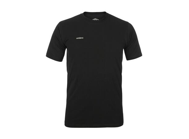 UMBRO Core Cotton Stretch Tee Sort S Rundhalset t-skjorte 