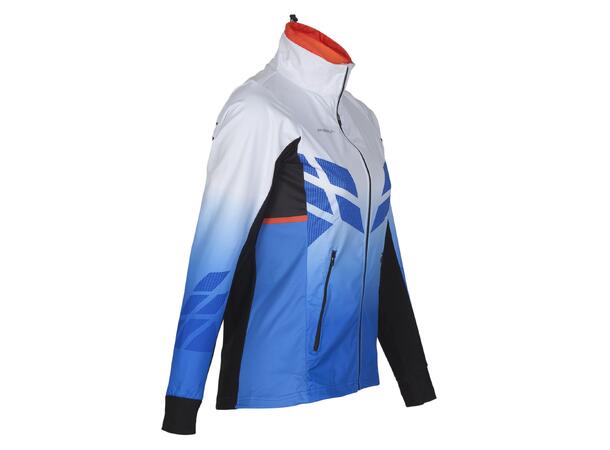 FIBRA Sync Hybrid Jacket W Blå M Treningsjakke med vindtett front 