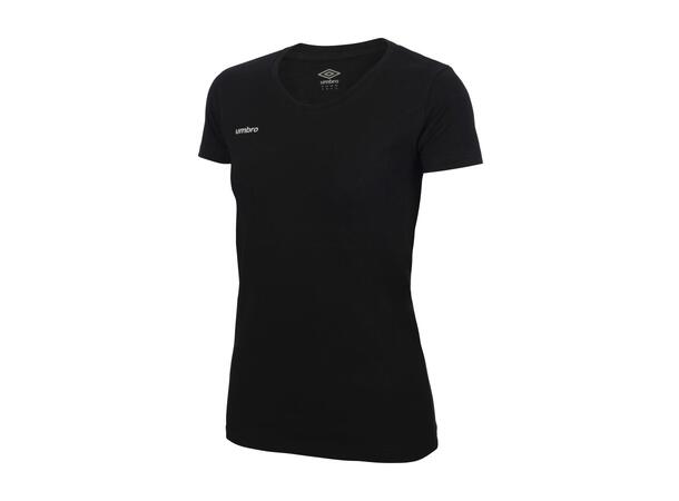 UMBRO Core Cotton Stretch Tee W Sort 36 Rundhalset t-skjorte til dame 