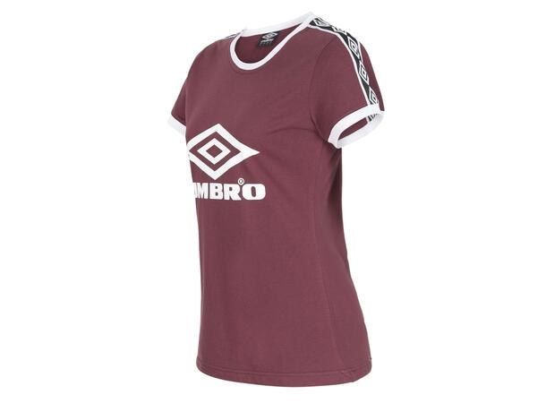 UMBRO Core X Legend Tee W Burgunder 36 T-skjorte til dame i bomull 