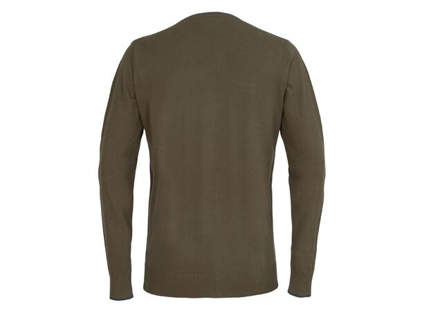 UMBRO Philip Knitted V-neck Grønn L Tynn, finstrikket fritidsgenser 
